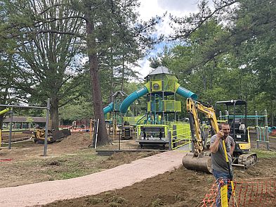 The playground at Maple Street Park