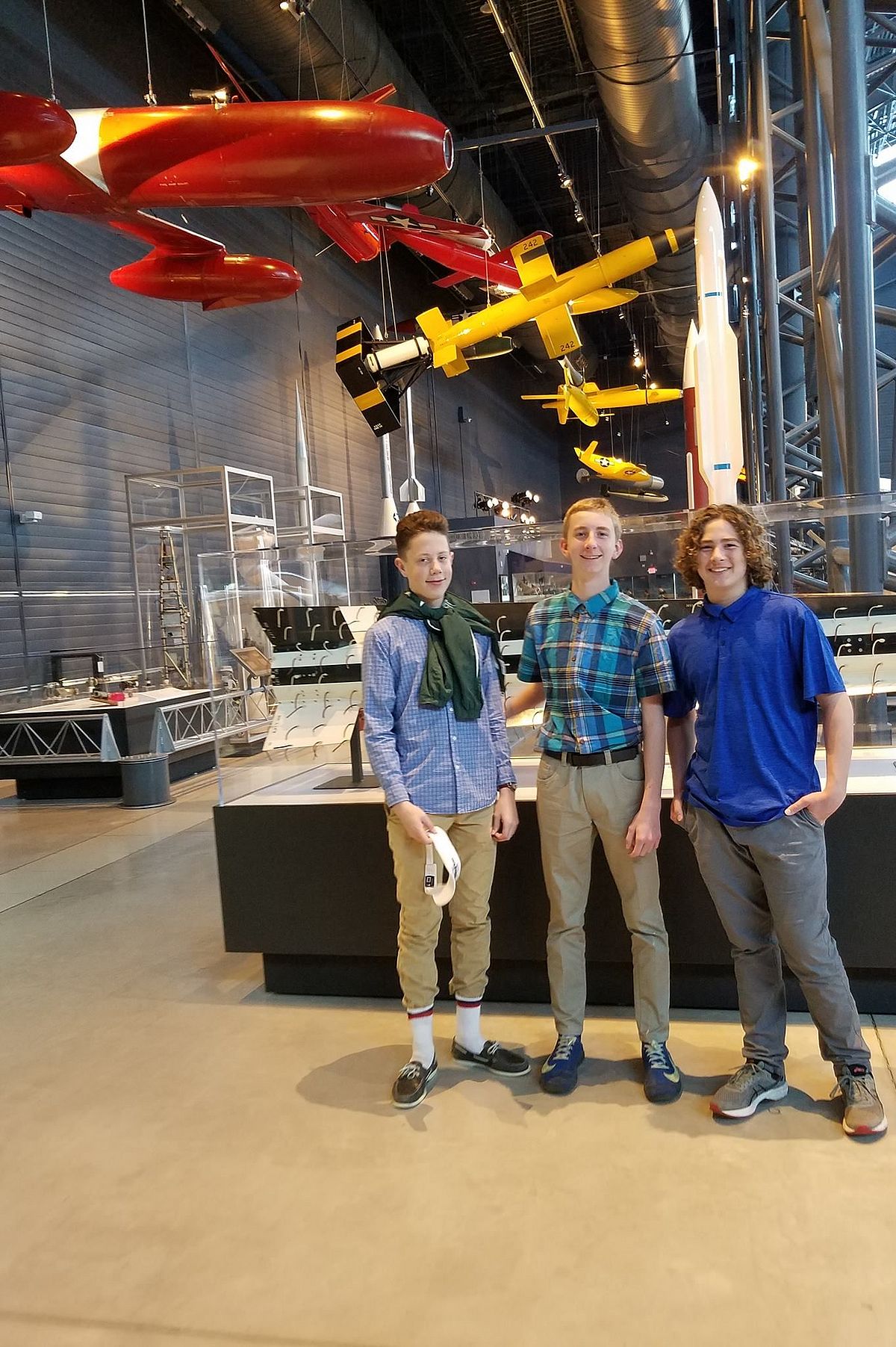 Students at the Aerospace Museum