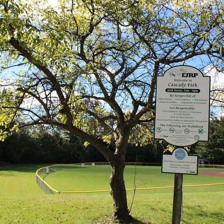 sign in front of Cascade Park